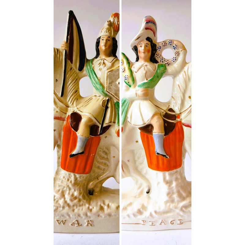 Staffordshire Pottery Pair War and Peace