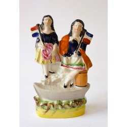 Staffordshire Pottery Flag dancers