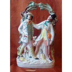 Staffordshire Pottery Pair in Combat